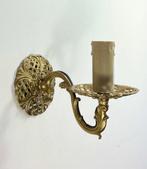 Frans messing wandlampje met kaarshuls, Huis en Inrichting, Lampen | Wandlampen, Ophalen of Verzenden, Zo goed als nieuw, Metaal