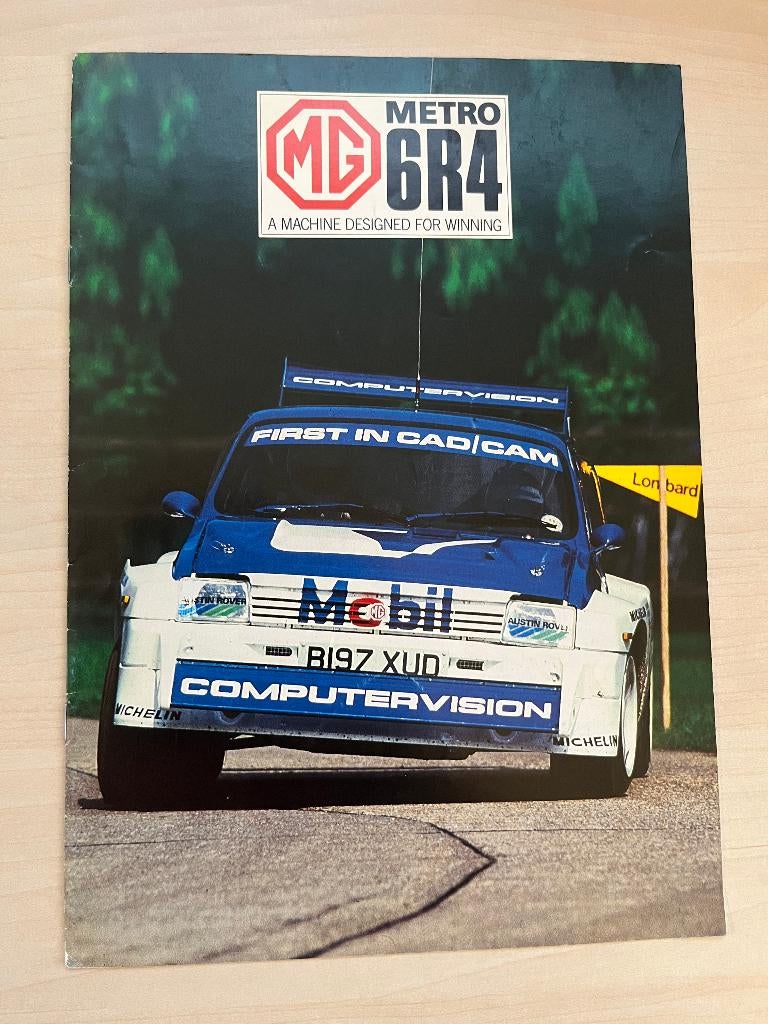 MG Metro 6R4 brochure folder, Ophalen of Verzenden, Zo goed als nieuw, Overige merken