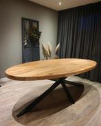 Mangohouten Kamertafel | Eettafel | Bureau, Metaal, 100 tot 150 cm, Nieuw, Ophalen of Verzenden
