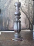 Baluster kandelaar 48 cm stoer hout, Gebruikt, Ophalen of Verzenden, Kandelaar, Hout