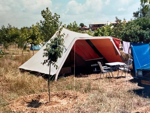De Wit piramide tent, ten cate katoen, gratis voor goed doel, Caravans en Kamperen, Tenten, tot en met 4, Gebruikt, Ophalen