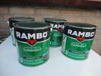 Rambo tuinbeits 4 blikken  á 2,5 liter, Doe-het-zelf en Verbouw, Verf, Beits en Lak, Nieuw, Beits, Ophalen, Minder dan 5 liter