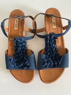 Paul Green sandalen, echt leer, maat 40., Blauw, Zo goed als nieuw, Sandalen of Muiltjes, Ophalen of Verzenden