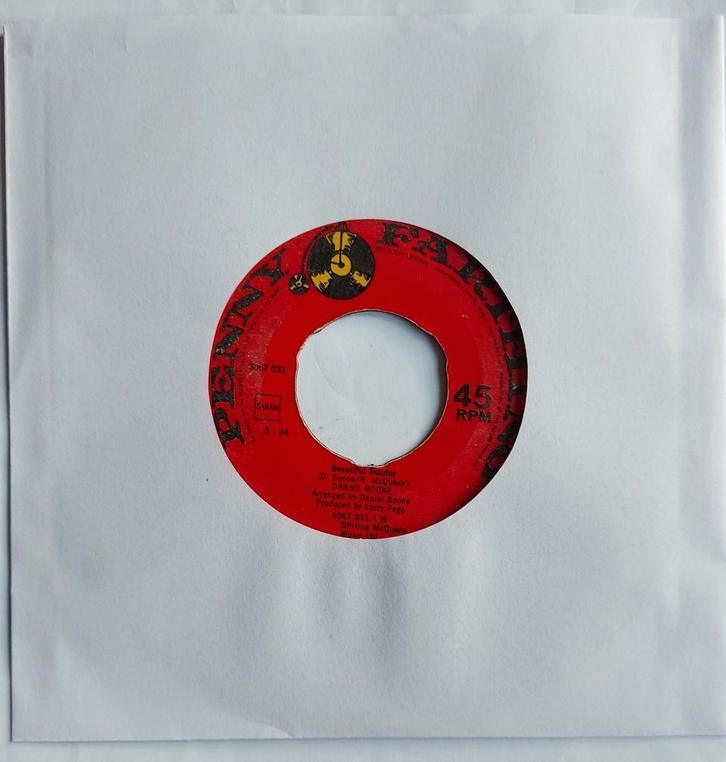 Danïel Boone - Beautiful sunday, Cd's en Dvd's, Vinyl Singles, Gebruikt, Single, Pop, 7 inch, Ophalen of Verzenden