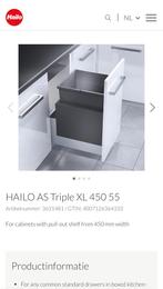 Hailo Abfalisammler AS Triple XL 450 55, Ophalen, Nieuw, Overige typen, Minder dan 100 cm
