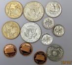 ** Amerika  -  12 Munten  - Incl .Zilver  ** KWALITEIT **, Postzegels en Munten, Munten | Amerika, Verzenden, Noord-Amerika, Setje