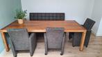 Mooie grote eethoek., Huis en Inrichting, Complete eetkamers, Ophalen, Gebruikt, Modern klassiek, 4 tot 6 stoelen