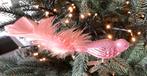 Kerst vogel op clip roze, Diversen, Kerst, Ophalen of Verzenden, Gebruikt