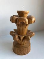 Houten kandelaar art deco stijl, Ophalen of Verzenden, Zo goed als nieuw, Hout, Minder dan 25 cm