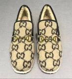 Gucci loafers Wool horsebit instappers 38 39 40, Nieuw, Beige, Ophalen of Verzenden, Instappers