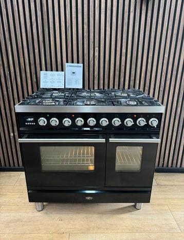 Zeer Luxe Zwarte Boretti Fornuis 300° 90 cm(Gratis bezorgen) beschikbaar voor biedingen