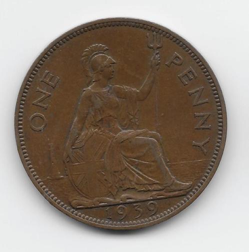 Verenigd Koninkrijk 1 penny 1939 KM# 845, Postzegels en Munten, Munten | Europa | Niet-Euromunten, Losse munt, Overige landen