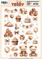 Berrie's Beauties CD12326 Teddy Small Elements 3D knipvel A4, ., Nieuw, Ophalen of Verzenden, .