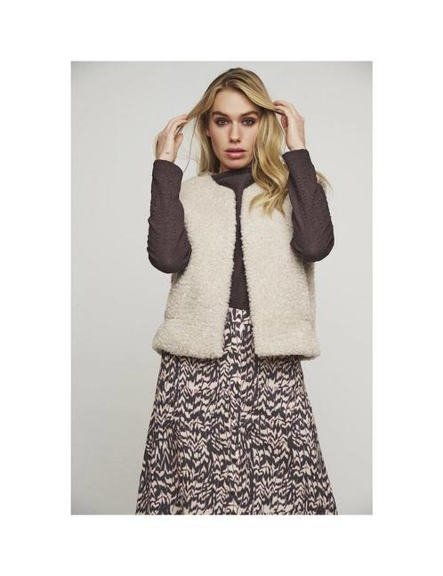 Rino & Pelle teddy waistcoat maat 40, Kleding | Dames, Bodywarmers, Nieuw, Maat 38/40 (M), Beige, Ophalen of Verzenden