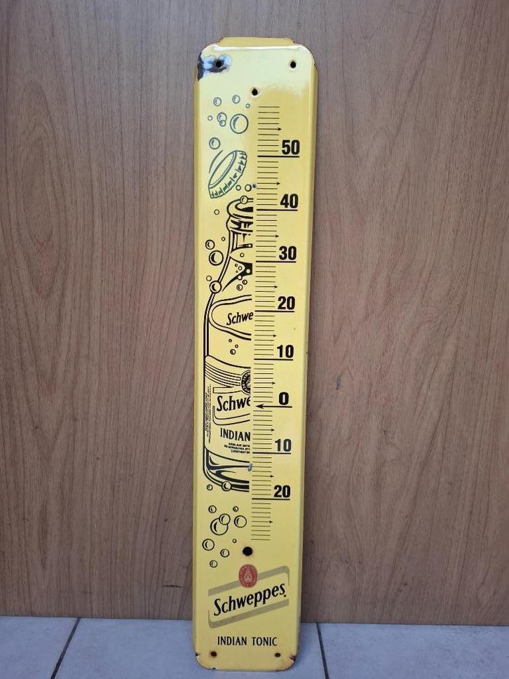 Emaillebord Schweppes - Emaillerie Sorev Paris, Verzamelen, Merken en Reclamevoorwerpen, Nieuw, Reclamebord, Ophalen of Verzenden