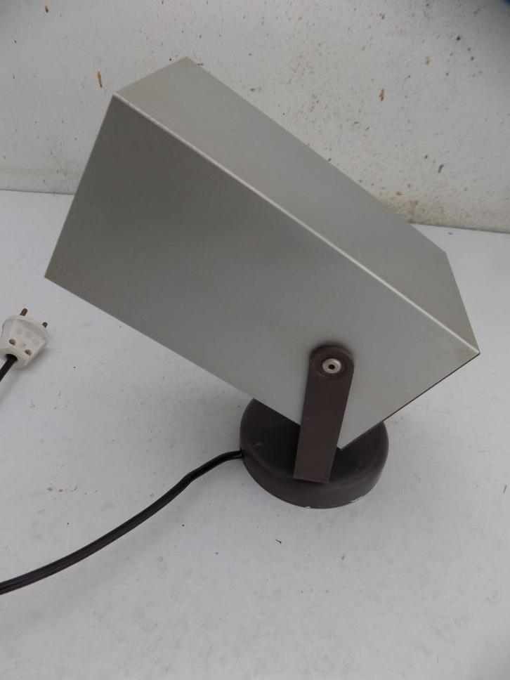 Spot verlichting metaal jaren 70 vintage retro grijs zwart, Huis en Inrichting, Lampen | Spots, Gebruikt, Metaal of Aluminium
