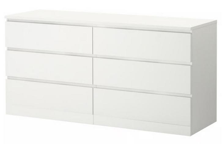 Malm ladekast met 6 lades - IKEA, Huis en Inrichting, Kasten | Ladekasten, Gebruikt, Minder dan 100 cm, 100 tot 150 cm, 25 tot 50 cm