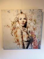BAS | Texted Girl, Antiek en Kunst, Kunst | Schilderijen | Modern, Ophalen