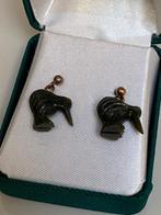 Geel gouden oorbellen vogels, Verzenden, Goud, Oorbellen