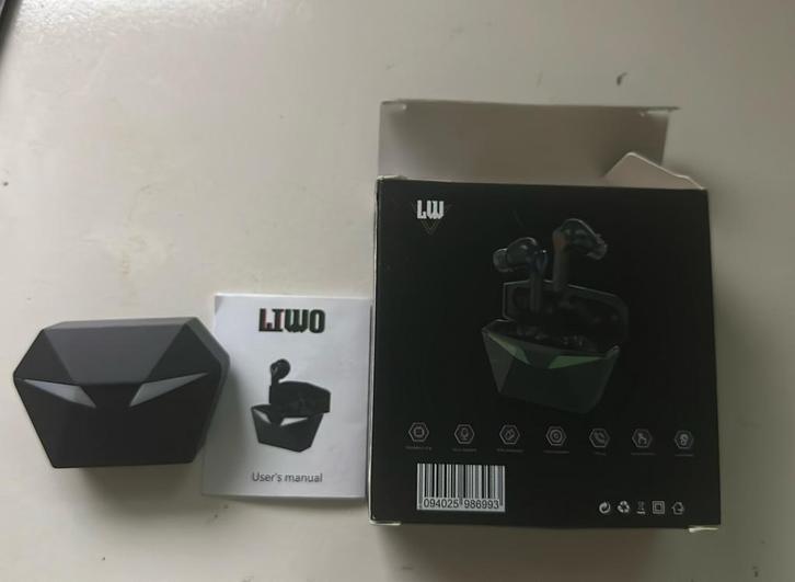 zwarte Lw Liwo One Bluetooth Game Oordopjes draadloos nieuw, Telecommunicatie, Mobiele telefoons | Oordopjes, Zo goed als nieuw