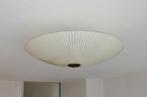 Glazen schaallamp - plafondlamp - plafonnière, Ophalen, Gebruikt, Glas, Retro - vintage