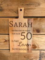 Sarah 50 jaar plank -cadeau idee, Ophalen of Verzenden, Nieuw