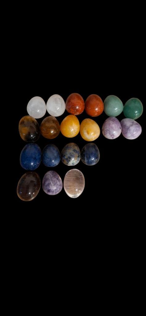 Set eitjes, Verzamelen, Mineralen en Fossielen, Mineraal, Ophalen of Verzenden