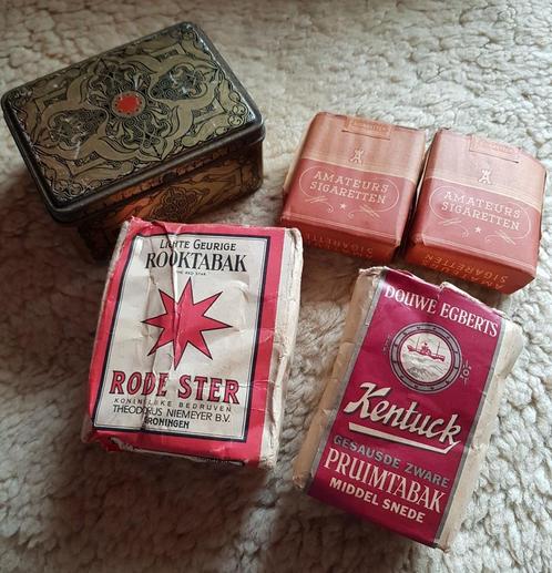 Verzameling tabak soorten., Verzamelen, Rookartikelen, Aanstekers en Luciferdoosjes, Gebruikt, Tabaksdoos of Verpakking, Ophalen of Verzenden