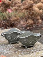 Set van 2 antieke gietijzeren jardinières ca. 1900, Overige materialen, Gebruikt, Schaal, Ophalen of Verzenden