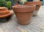 Terracotta bloempotten, Tuin en Terras, Bloempotten, Gebruikt, Rond, Terracotta, Ophalen