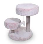 Petrebel krabpaal 80 cm hoog met 2 plateaus, roze fake fur, Dieren en Toebehoren, Ophalen, Gebruikt, Krabpaal