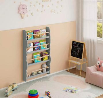 Kinderboekenkast wandplank van grenenhout grijs beschikbaar voor biedingen
