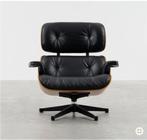 Eames Lounge Chair kersen en zwart leer Vitra, Ophalen, Gebruikt, 75 tot 100 cm, Mid-century modern
