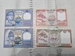 Nepal 4 biljetten UNC, Ophalen of Verzenden