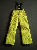 Skibroek, knalgeel, inclusief bretels, maat 152, Broek, Jongen of Meisje, Ophalen of Verzenden, Zo goed als nieuw