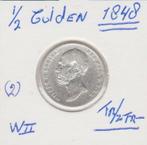 (2) Leuke W II halve gld 1848 fr/zfr., Postzegels en Munten, Munten | Nederland, ½ gulden, Zilver, Ophalen of Verzenden, Koning Willem II