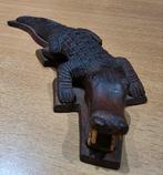 Houten Alligator Beeld, Ophalen of Verzenden