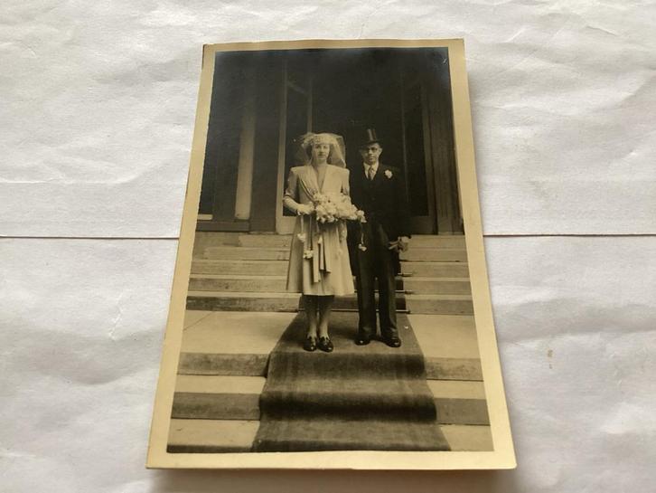 Wassenaar Vintage Trouwfoto - Foto Sterling Den Haag, Verzamelen, Foto's en Prenten, Gebruikt, Foto, Overige onderwerpen, Voor 1940