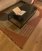 Salontafel - zwart - marmer blad - stalen frame, Huis en Inrichting, Tafels | Salontafels, Ophalen, Gebruikt, 100 tot 150 cm, 50 tot 100 cm