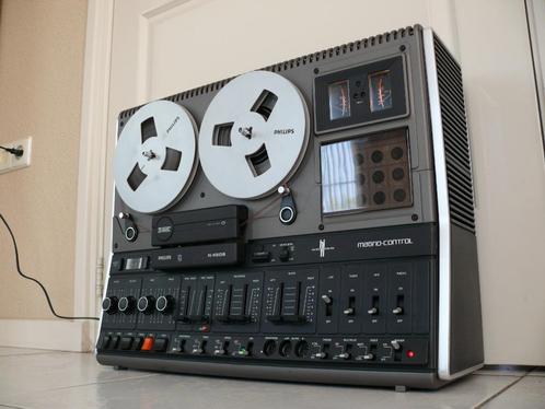 Perfect spelende Philips N4506 Hifi Stereo - 3 heads, Audio, Tv en Foto, Bandrecorders, Bandrecorder, Met stofkap, Met banden
