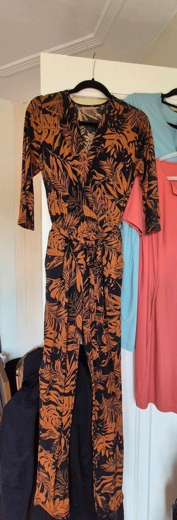 Jumpsuit stretch bruin/zwart 38 beschikbaar voor biedingen