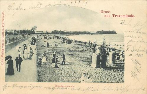 (379-121-003) Travemünde Strandpromenade, Verzamelen, Ansichtkaarten | Buitenland, Duitsland, Voor 1920, Verzenden