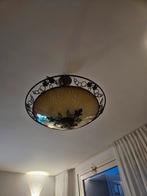 Antieke Hanglamp met Glas, Huis en Inrichting, Lampen | Plafondlampen, Ophalen, Gebruikt, Glas, Antiek