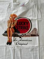 Lucky Strike pin-up t-shirts, 2x, wit, korte mouw, NIEUW, Verzamelen, Merken en Reclamevoorwerpen, Nieuw, Overige typen, Ophalen of Verzenden