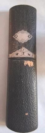 Antieke brillenkoker met zilver, Antiek en Kunst, Ophalen of Verzenden