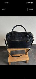 leren dames tas donker blauw borse en pelle, Sieraden, Tassen en Uiterlijk, Tassen | Damestassen, Ophalen of Verzenden, Nieuw