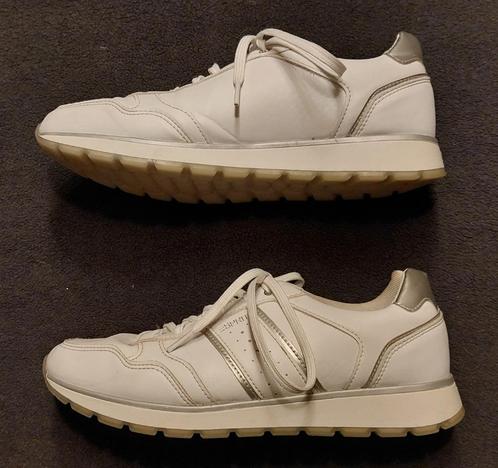 Esprit Dames Witte sneaker metallic, maat 42, Kleding | Dames, Schoenen, Zo goed als nieuw, Sneakers of Gympen, Wit, Ophalen of Verzenden