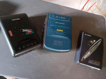 Vintage Walkmans Lot (3 stuks) beschikbaar voor biedingen