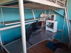 Hoogslaper ikea svarta met bureau, Ophalen, Gebruikt, Eenpersoons, 200 cm
