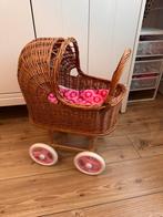 Rotan poppenwagen incl beddengoed, Kinderen en Baby's, Speelgoed | Poppen, Ophalen, Gebruikt, Overige typen